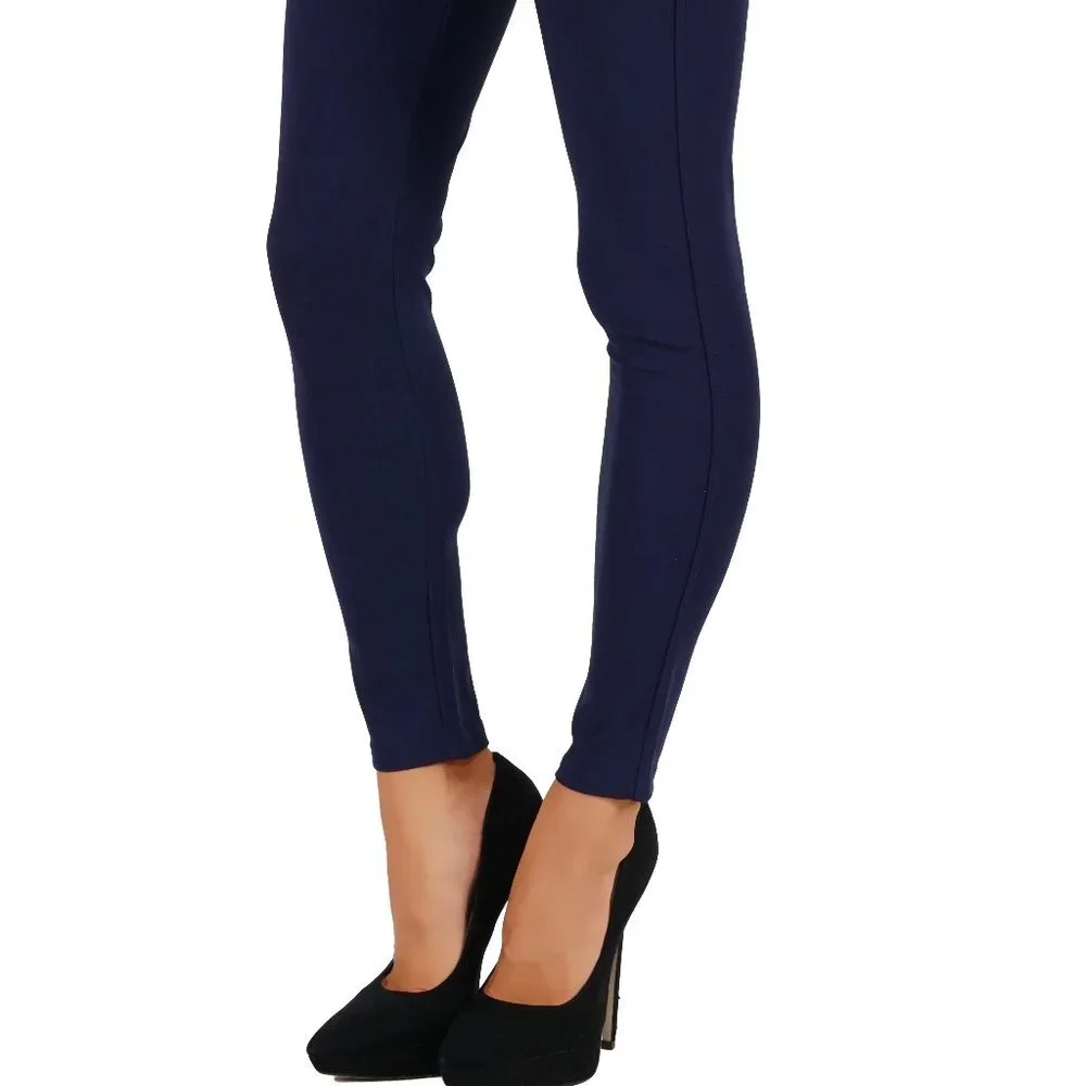 Women's Jean Look Buttery Soft Jeggings 01 navy - Picture 3 of 4